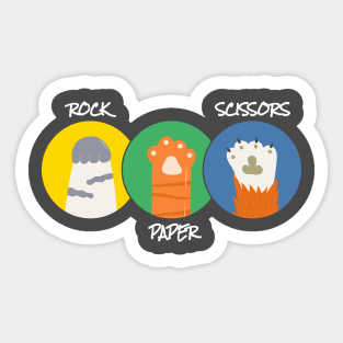 Rock Paper Scissors - Cat Color NYS Sticker